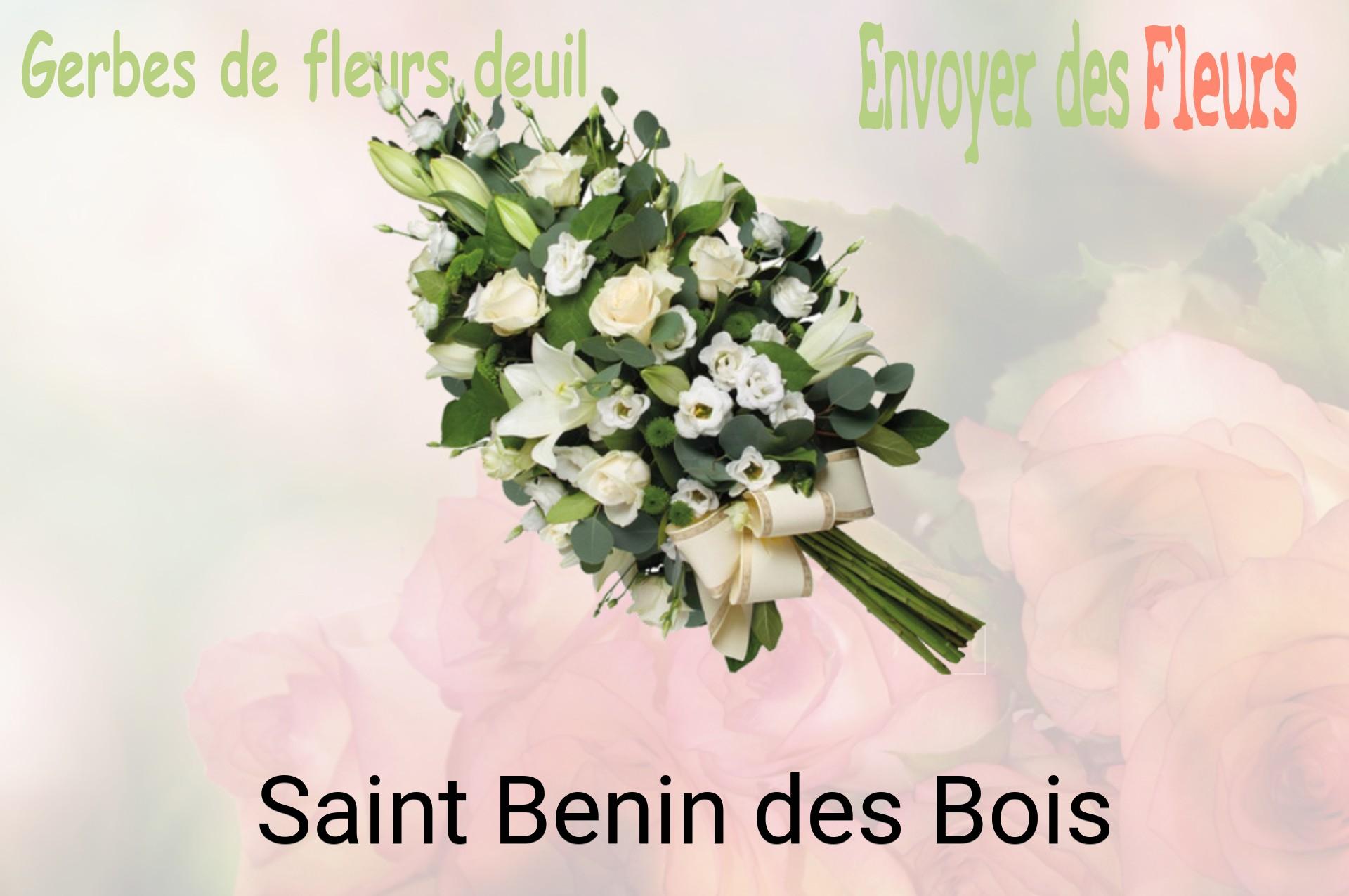 Gerbe de fleurs de deuil livrée à Saint-Benin-des-Bois